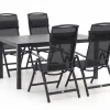 Forza Capri/Menzano 160 cm Gartenmöbel-Set 5-teilig verstellbar
