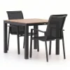 Forza Centallo/Fidenza 90 cm Gartenmöbel-Set 3-teilig stapelbar