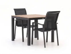 Forza Centallo/Fidenza 90 cm Gartenmöbel-Set 3-teilig stapelbar