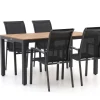 Forza Centallo/Fidenza 160 cm Gartenmöbel-Set 5-teilig stapelbar