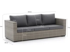 Forza Giotto Gartensofa für 3 Personen 230 cm