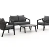 Forza Iseo Sessel-Sofa Lounge-Set 4-teilig