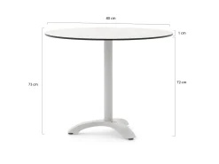 Forza Narni/Canzo ø 80 cm Gartenmöbel-Set 5-teilig stapelbar
