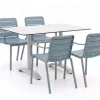 Forza Narni/Lisio 120 cm Gartenmöbel-Set 5-teilig stapelbar