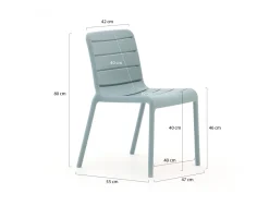 Forza Narni/Sora ø 90 cm Gartenmöbel-Set 5-teilig stapelbar