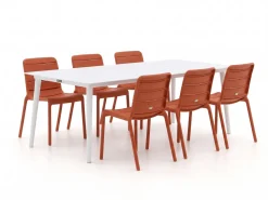 Forza Narni/Sora 220 cm Gartenmöbel-Set 7-teilig stapelbar