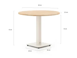 Forza Orta Gartentisch ø 85 cm (h: 75 cm)