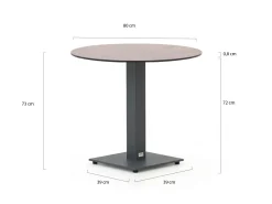 Forza Orta Gartentisch ø 80 cm (h: 73 cm)