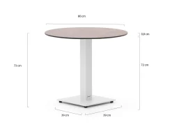 Forza Orta Gartentisch ø 80 cm (h: 73 cm)