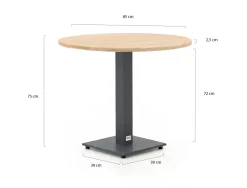 Forza Orta Gartentisch ø 85 cm (h: 75 cm)