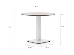 Forza Orta Gartentisch ø 80 cm (h: 73 cm)