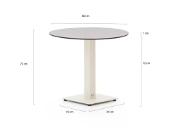 Forza Orta Gartentisch ø 80 cm (h: 73 cm)