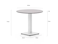 Forza Orta Gartentisch ø 80 cm (h: 73 cm)