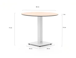 Forza Orta Gartentisch ø 80 cm (h: 73 cm)
