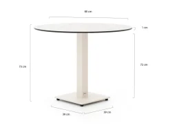Forza Orta Gartentisch ø 80 cm (h: 73 cm)