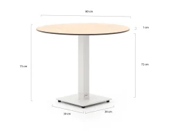 Forza Orta Gartentisch ø 80 cm (h: 73 cm)