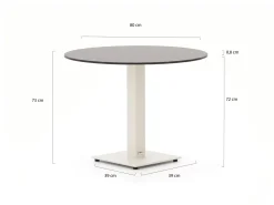 Forza Orta Gartentisch ø 80 cm (h: 73 cm)