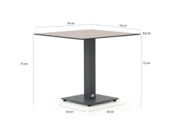 Forza Orta Gartentisch 70x70x73 cm