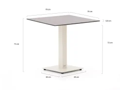 Forza Orta Gartentisch 70x70x73 cm