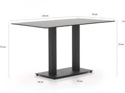 Forza Orta Gartentisch 120x70x73 cm