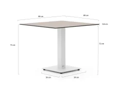 Forza Orta Gartentisch 80x80x73 cm