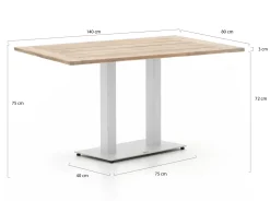 Forza Orta Gartentisch 140x80x75 cm