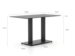 Forza Orta Gartentisch 120x70x73 cm