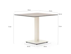 Forza Orta Gartentisch 70x70x73 cm