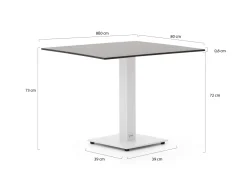 Forza Orta Gartentisch 80x80x73 cm