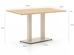 Forza Orta Gartentisch 120x70x75 cm