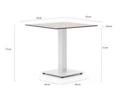 Forza Orta Gartentisch 70x70x73 cm