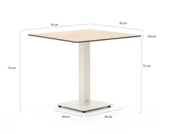 Forza Orta Gartentisch 70x70x73 cm