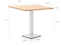 Forza Orta Gartentisch 80x80x75 cm