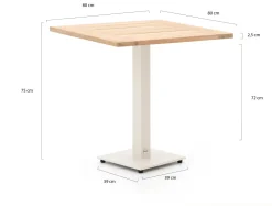 Forza Orta Gartentisch 80x80x75 cm