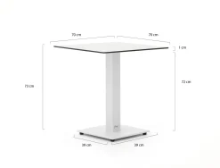 Forza Orta Gartentisch 70x70x73 cm