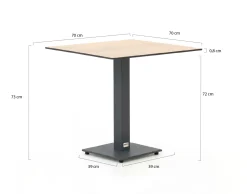 Forza Orta Gartentisch 70x70x73 cm
