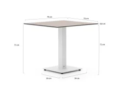 Forza Orta Gartentisch 70x70x73 cm