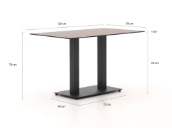 Forza Orta Gartentisch 120x70x73 cm