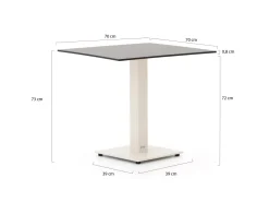 Forza Orta Gartentisch 70x70x73 cm