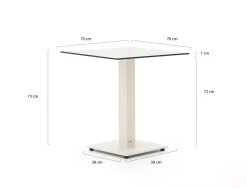 Forza Orta Gartentisch 70x70x73 cm