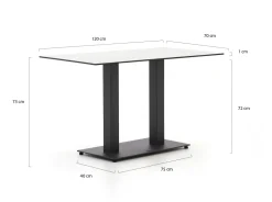 Forza Orta Gartentisch 120x70x73 cm