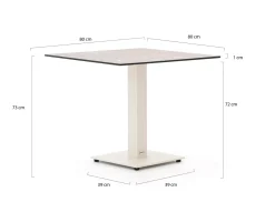 Forza Orta Gartentisch 80x80x73 cm