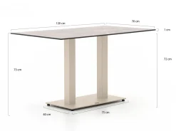 Forza Orta Gartentisch 120x70x73 cm