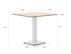 Forza Orta Gartentisch 70x70x73 cm