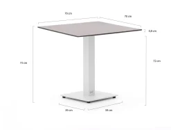 Forza Orta Gartentisch 70x70x73 cm