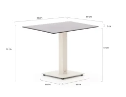 Forza Orta Gartentisch 80x80x73 cm