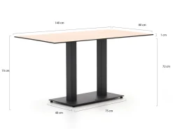 Forza Orta Gartentisch 140x80x73 cm