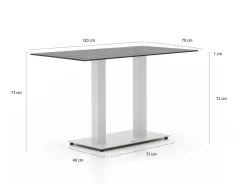 Forza Orta Gartentisch 120x70x73 cm