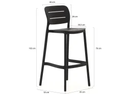 Forza Pazzia Barhocker Outdoor stapelbar