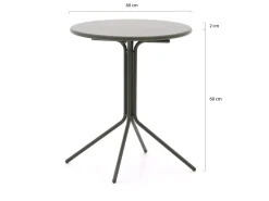 Forza Ripi/Aziano ø 60 cm Balkon-Set 3-teilig stapelbar